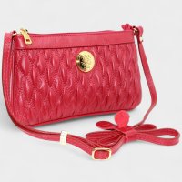 Bolsa Crossbody Classe Couro Legítimo Casual Kelly Feminina - Vermelho