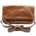 Bolsa Classe Couro Legítimo Casual Feminina - Marrom