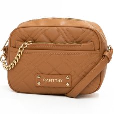 Bolsa Rafitthy Casual Chaveiro Feminina - Caramelo