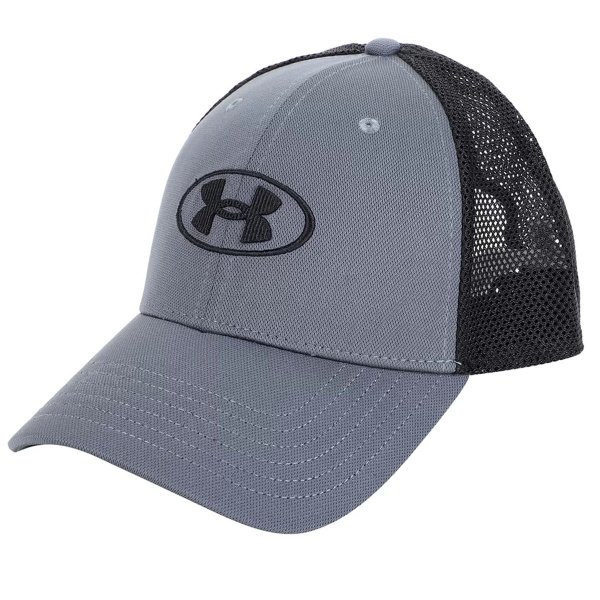 Boné Under Armour Aba Curva Snapback Blitzing Trucker - Cinza e Preto