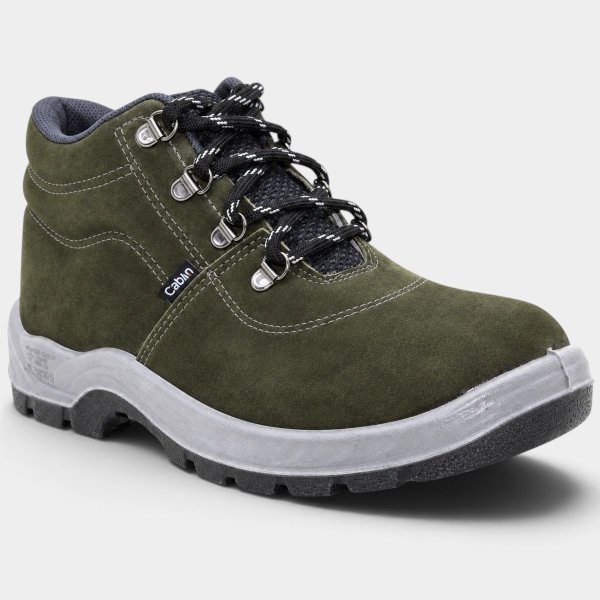 Botina De Segurança Biqueira de PVC Caban CA15080 Couro Nobuck Casual L430V - Verde