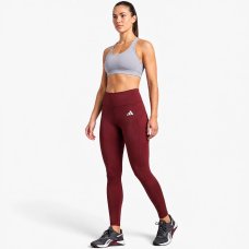 Calça Legging Adidas Com Bolso Feminina - Vinho