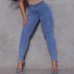 Calça Jeans Vizzary Skinny Puída Cintura Alta Feminina - Azul Claro