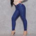 Calça Jeans Vizzary Skinny Cintura Alta Feminina - Azul