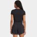 Camiseta Adidas 3 Barras Essentials Slim Feminina - Preto e Branco