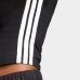 Camiseta Adidas 3 Barras Essentials Slim Feminina - Preto e Branco