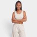 Cropped Adidas Sleeveless Small Logo Essentials Feminino - Bege