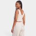 Cropped Adidas Sleeveless Small Logo Essentials Feminino - Bege