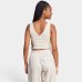 Cropped Adidas Sleeveless Small Logo Essentials Feminino - Bege
