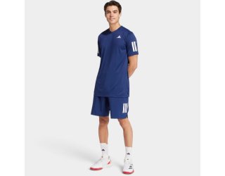 Camiseta Adidas Três Listras Básica Masculina - Azul e Branco