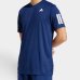 Camiseta Adidas Três Listras Básica Masculina - Azul e Branco
