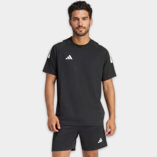 Camiseta Adidas Sereno 3 Barras Masculina - Preto e Branco