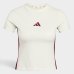 Camiseta Adidas 3 Barras Essentials Slim Feminina - Marfim e Vinho
