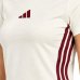 Camiseta Adidas 3 Barras Essentials Slim Feminina - Marfim e Vinho