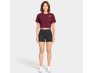 Cropped Adidas Workout Essentials Min Tee Feminino - Vinho Cropped Adidas Workout Essentials Min Tee Feminino - Vinho