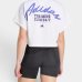 Camiseta Adidas Graphic Primelift Workout Feminina - Branco e Marinho