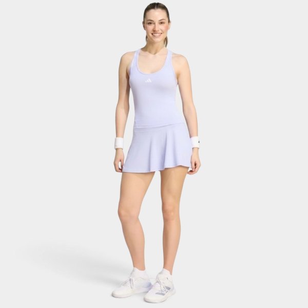 Regata Adidas Midi Tennis Logo Small Feminina - Lilás