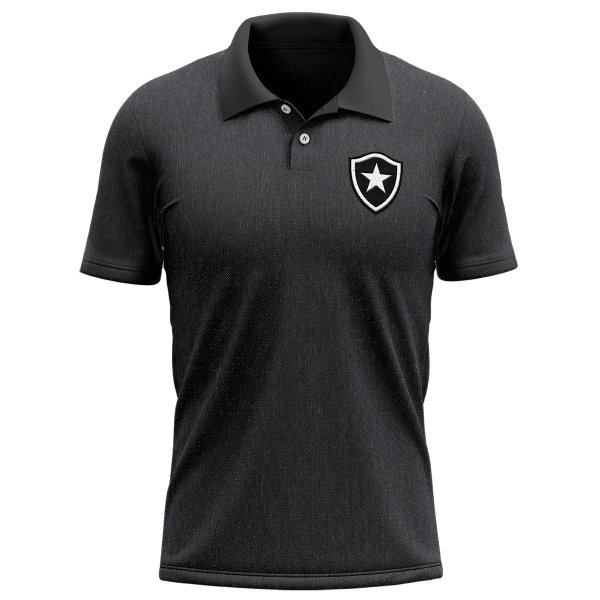 Camisa Polo Botafogo Braziline Lema Masculina - Cinza Escuro