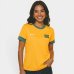 Camiseta Braziline Brasil Saga Feminina - Amarelo e Verde