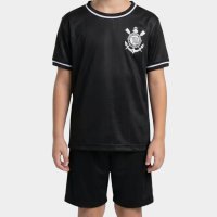 Camiseta Infantil Corinthians Arte Menino - Preto