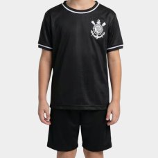 Camiseta Infantil Corinthians Arte Menino - Preto