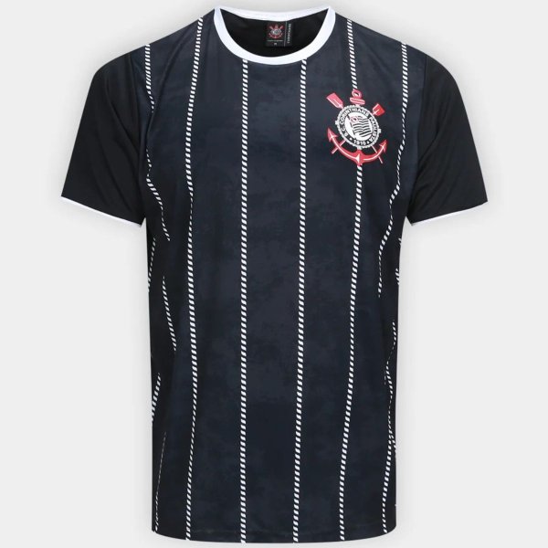 Camiseta Corinthians Corinto Masculina - Preto