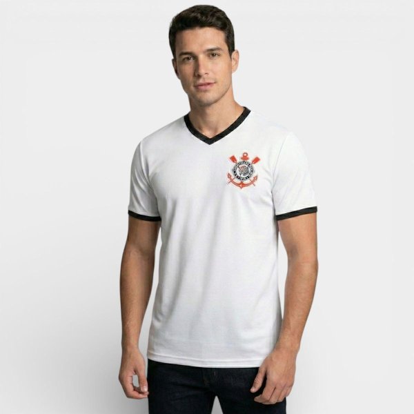 Camiseta Corinthians Lumina Masculina - Branco