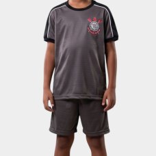 Camiseta Infantil Corinthians Mito Menino - Cinza
