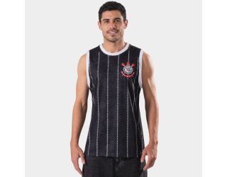 Regata Corinthians Nós Masculina - Preto e Branco Regata Corinthians Nós Masculina - Preto e Branco