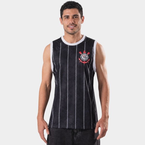 Regata Corinthians Nós Masculina - Preto e Branco