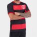 Camisa Flamengo Zico Bench Raglan Masculina - Preto e Vermelho