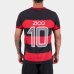 Camisa Flamengo Zico Bench Raglan Masculina - Preto e Vermelho