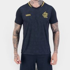 Camiseta Flamengo Brook Masculina - Preto e Dourado