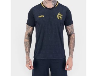 Camiseta Flamengo Brook Masculina - Preto e Dourado