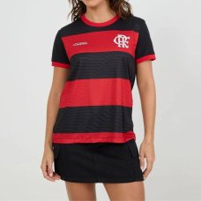 Camiseta Flamengo Emoção Feminina - Preto e Vermelho Camiseta Flamengo Emoção Feminina - Preto e Vermelho