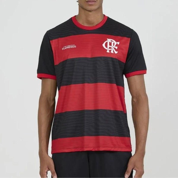 Camiseta Flamengo Emoção Masculina - Preto e Vermelho