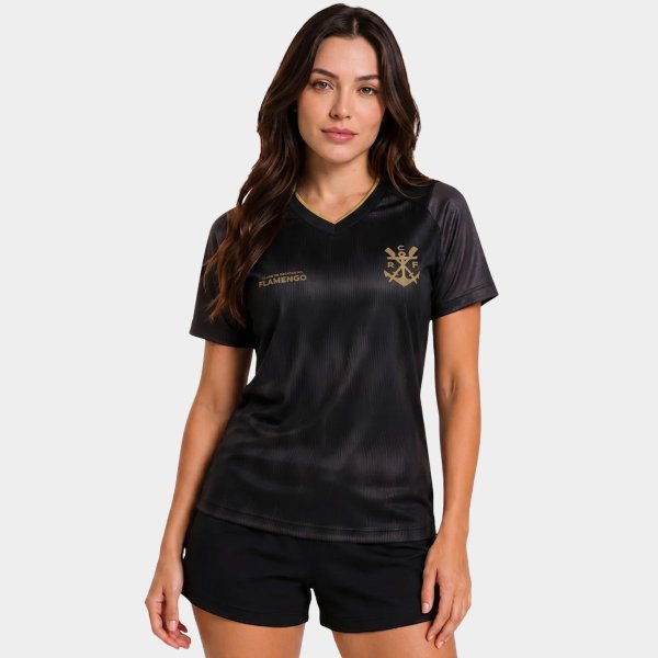 Camiseta Flamengo Energia Feminina - Preto