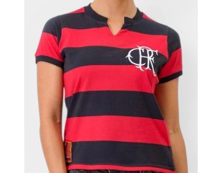 Camisa Flamengo FlaTri Feminina - Preto e Vermelho
