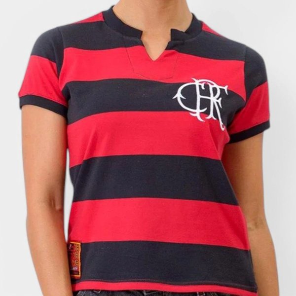 Camisa Flamengo FlaTri Feminina - Preto e Vermelho