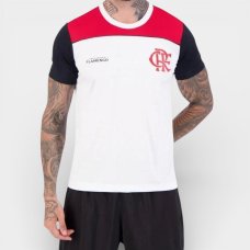 Camiseta Flamengo Fulgor Masculina - Branco e Vermelho