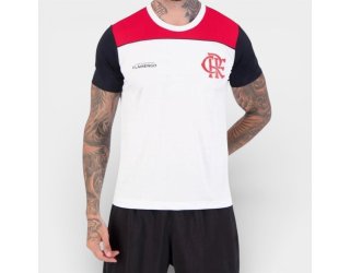 Camiseta Flamengo Fulgor Masculina - Branco e Vermelho Camiseta Flamengo Fulgor Masculina - Branco e Vermelho