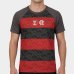 Camiseta Flamengo Harmonia Masculina - Cinza e Vermelho