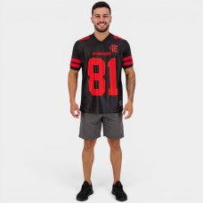 Camiseta Braziline Flamengo Imperadores Kicker Masculina - Preto e Vermelho Camiseta Braziline Flamengo Imperadores Kicker Masculina - Preto e Vermelho