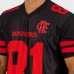 Camiseta Braziline Flamengo Imperadores Kicker Masculina - Preto e Vermelho