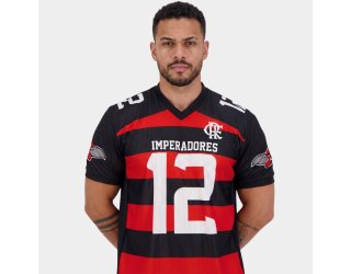 Camiseta Flamengo Imperadores Masculina - Preto e Vermelho