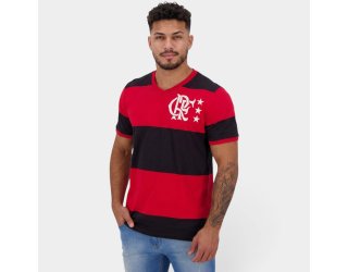 Camiseta Flamengo Braziline Libertadores Masculina - Preto e Vermelho