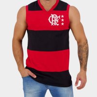 Regata Flamengo Retrô Libertadores Masculina - Preto e Vermelho