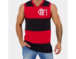 Regata Flamengo Retrô Libertadores Masculina - Preto e Vermelho