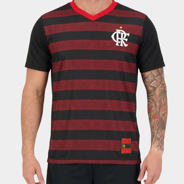 Camiseta Flamengo Nineteen Masculina - Preto e Vermelho