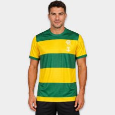 Camiseta Flamengo Pairar Básica 86 Masculina - Amarelo e Verde